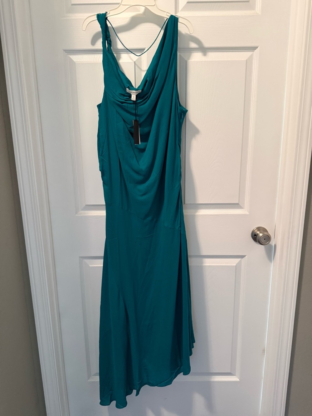 Banana Republic Teal Cowl-Neck Maxi Dress